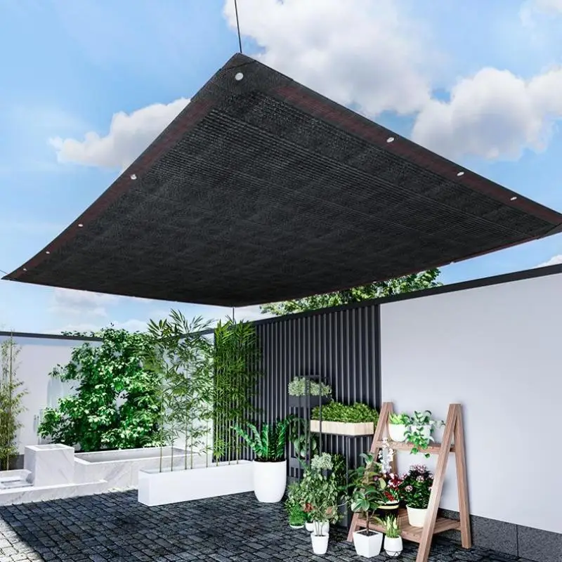 【CPI】 Filet pare-soleil noir haute densité, protection UV, tissu respirant et résistant aux déchirures, pour jardin, patio, balcon, utilisation en extérieur