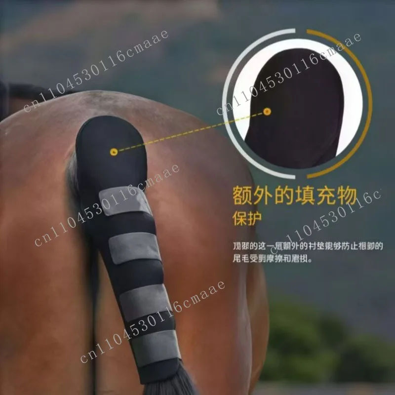 Upgraded ponytail protective cover, ponytail bag, mosquito-resistant ponytail storage protective pouch, equestrian gear