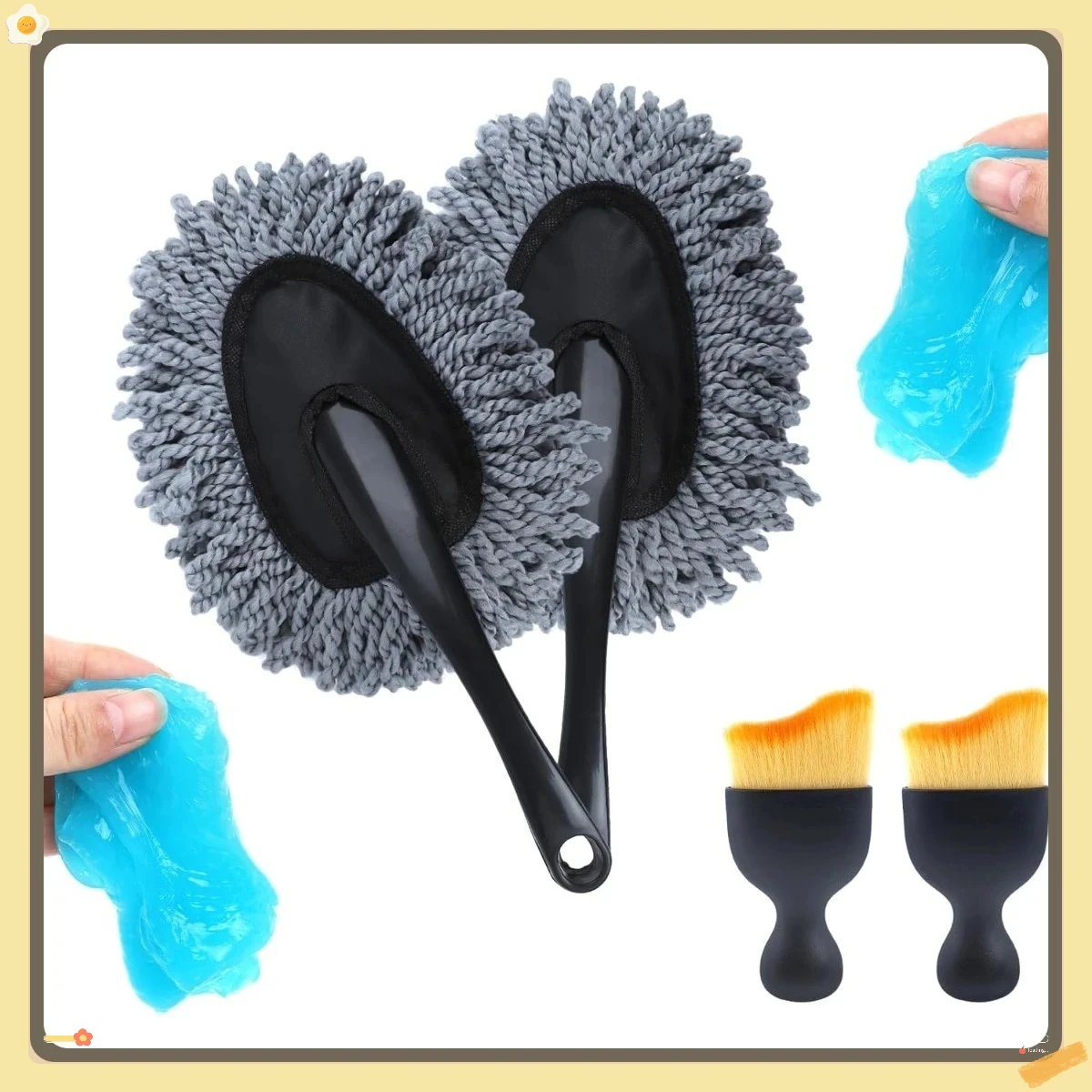 

Средства для чистки салона автомобиля, набор из 6 гелевых кистей для пыли для автодетализации