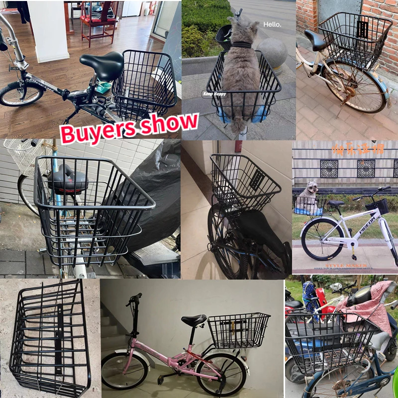 Bold Rear Bike Basket Large Capacity Metal Bicycle pet Basket Waterproof Rainproof Bike Bag Bike Accessories 자전거 바구니