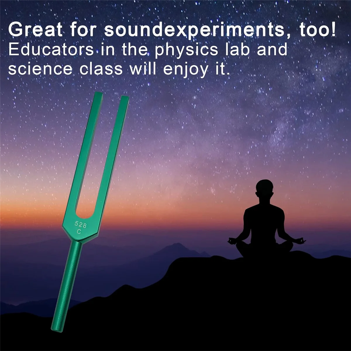 Tuning Fork, 528 Hz Tuning Forks for Healing Chakra,Sound Therapy,Keep Body,Mind and Spirit in Perfect Harmony,Green