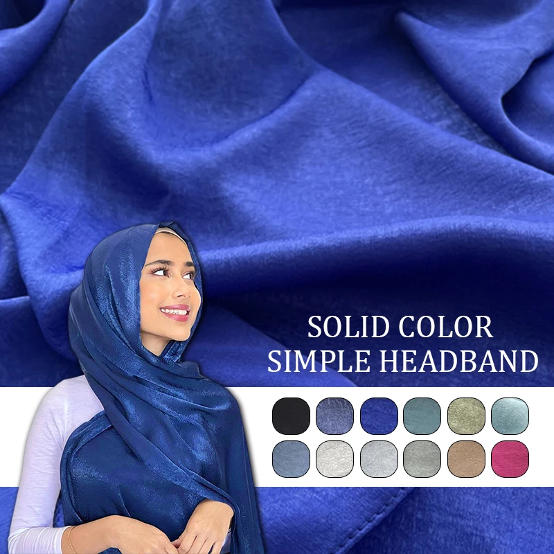 Foulard en mousseline de soie et dentelle pour femmes musulmanes, foulard, Turba, mode islamique Simple