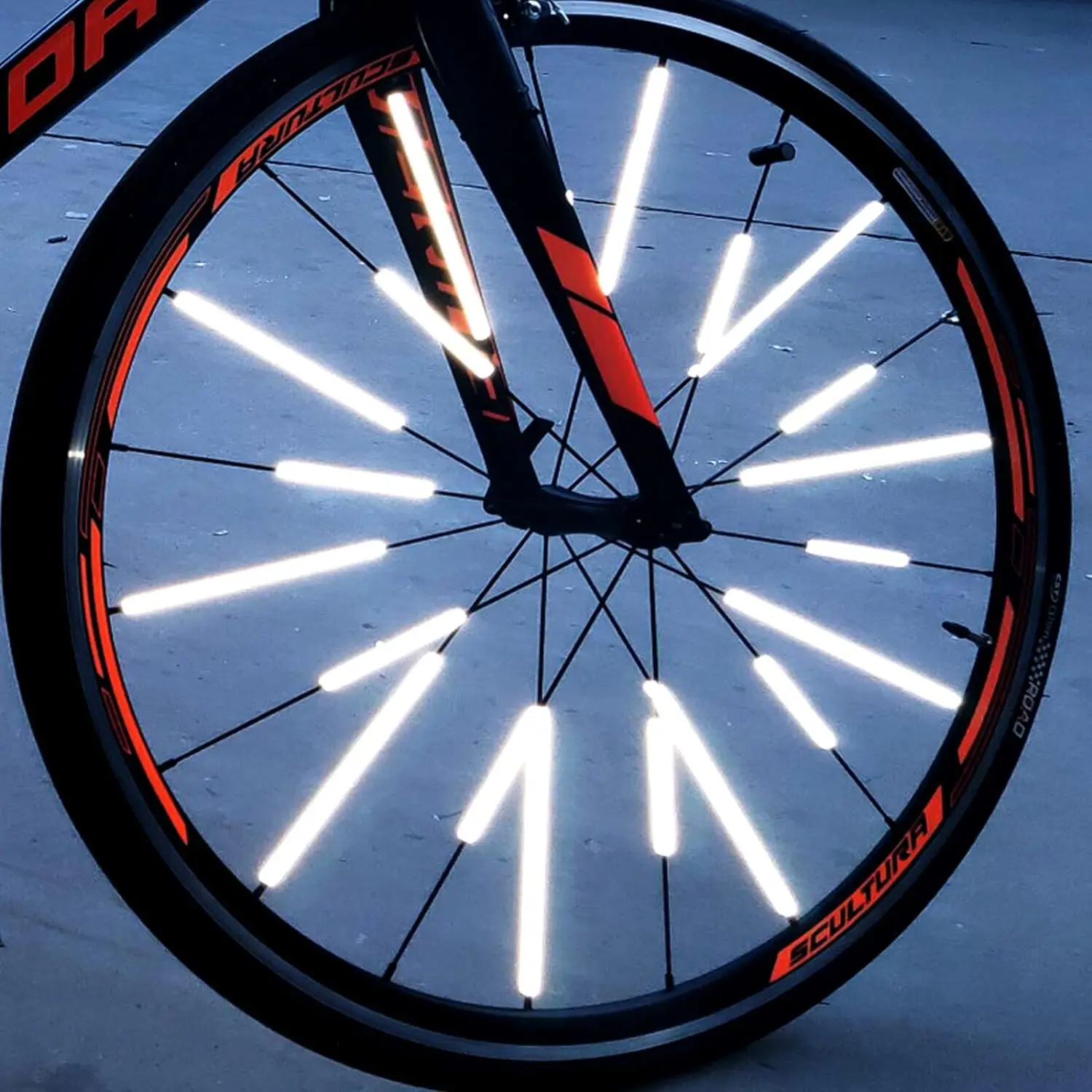 Bicycle Wheel Spoke Reflector Skin Waterproof Reflective Safety Warning Spoke Lights Covers Night Cycling Riding 360° Visibility