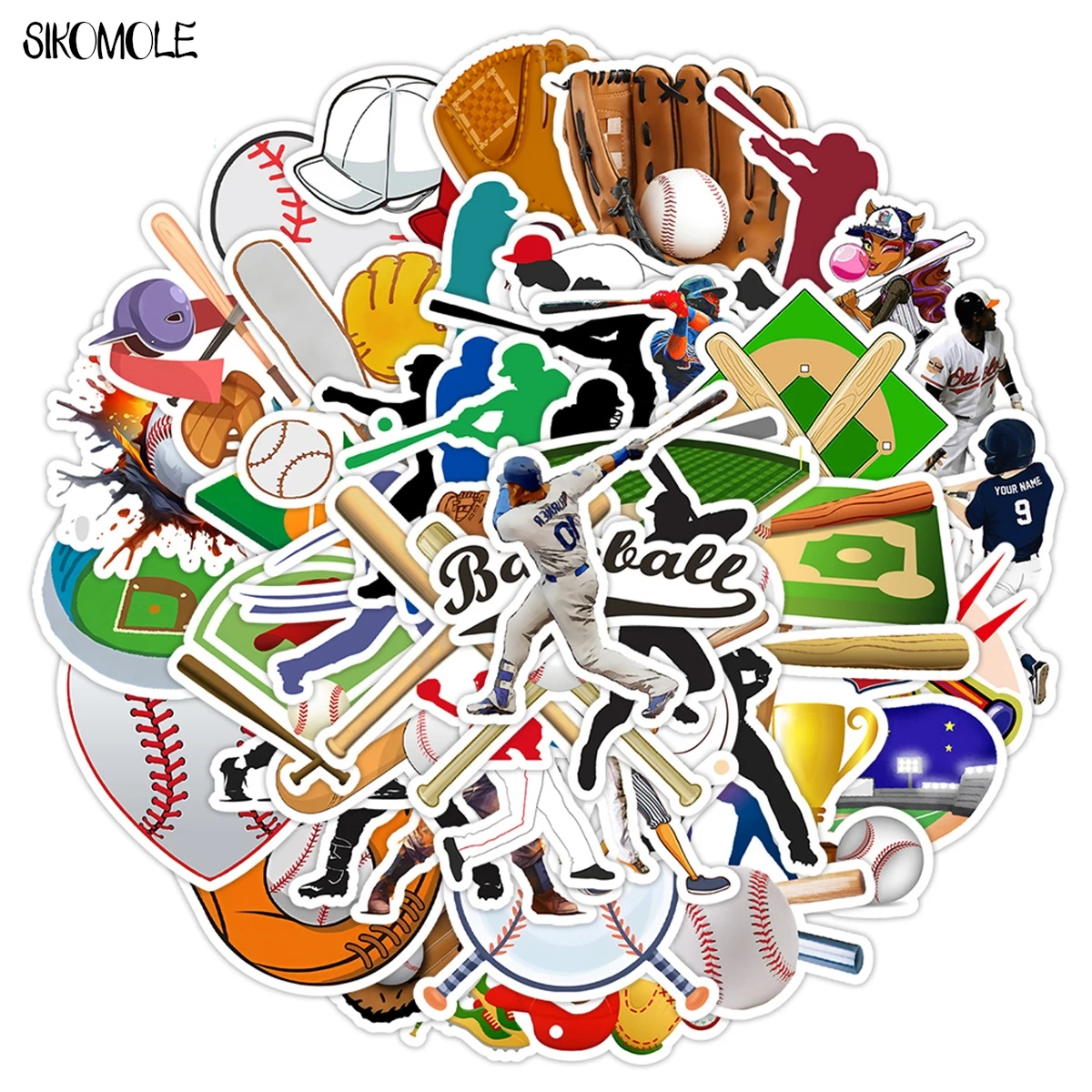10/30/50PCS Sport Honkbal Leuke Stickers Esthetische DIY Decoratie Kinderen Speelgoed Kid Reisbagage Decal graffiti Sticker Pack