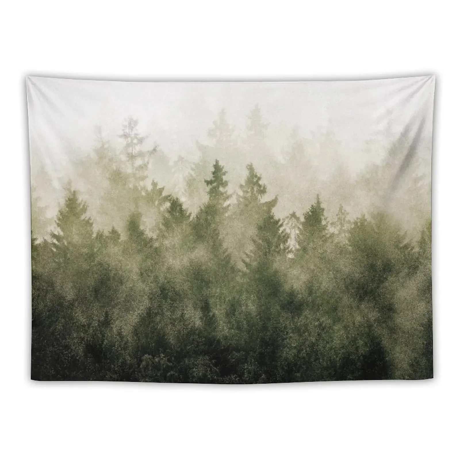 The Heart Of My Heart // Autumn Vibes Vintage Fairytale Fall Forest With Cascadia Trees Covered In Magic Fog Season Tapestry