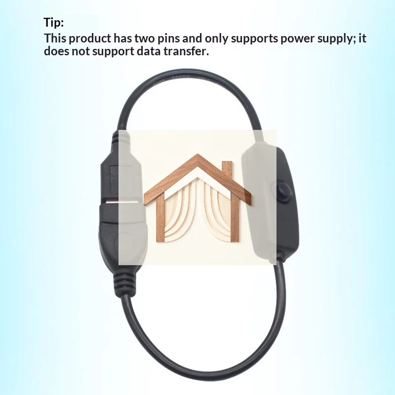 32cm USB ON/OFF Switch Extension Cable Portable Short Design for 5V LED Strip 301 501 Gadgets Desktop DIY Modification