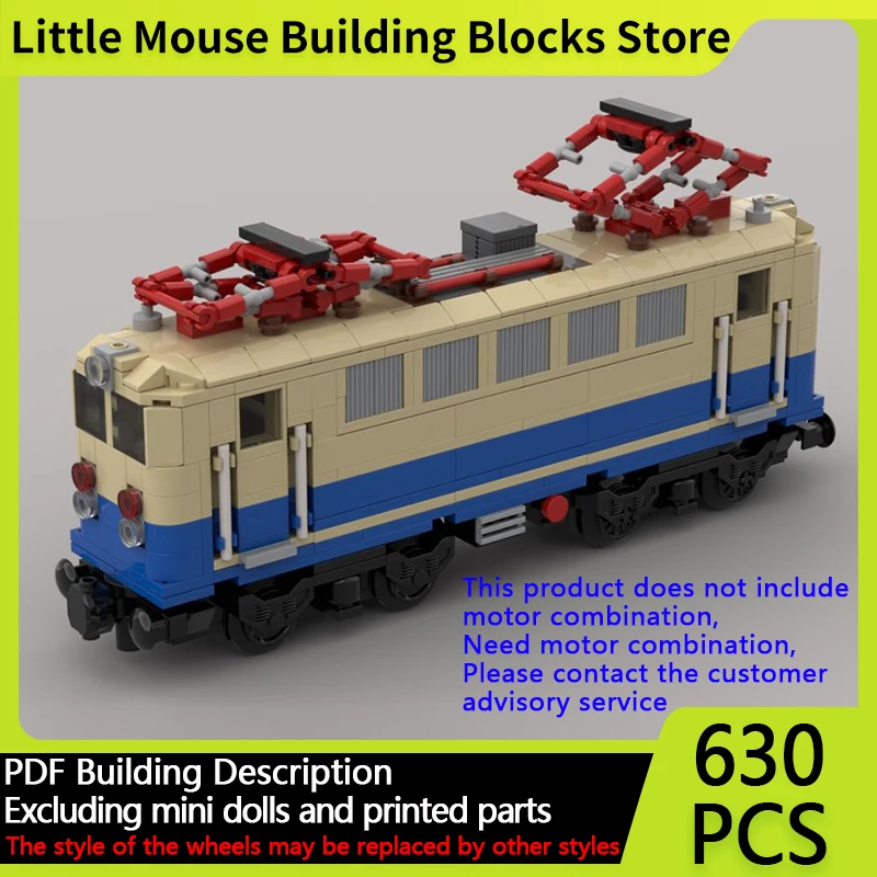 

City Car Model MOC Building Bricks 141 Series Electric Locomotive Modular Technology Gifts Holiday Assemble Children Toys Suit