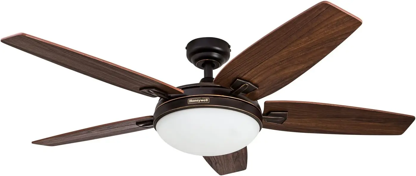 

Ceiling Fans 48 Inch Contemporary Indoor LED Ceiling Fan with Light,Remote Control,Dual Mounting Options, Dual Finish Blades