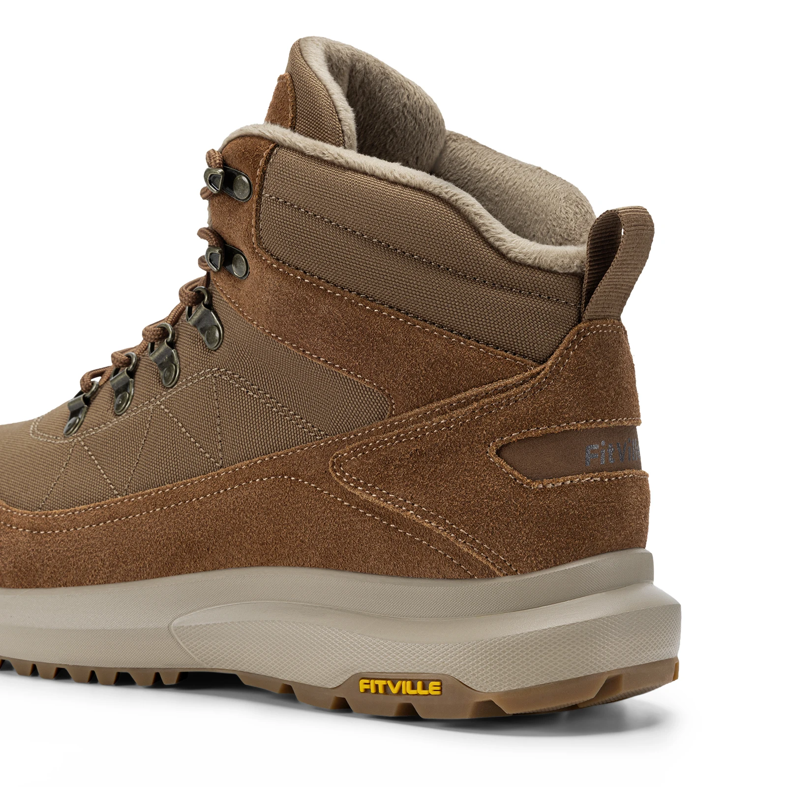 FitVille Herren Winterstiefel, extra breite Wanderschuhe für Männer, wasserabweisend, warm, mit Plüschfutter, Schneewanderstiefel, rutschfest für den Herbst. – Detail 16