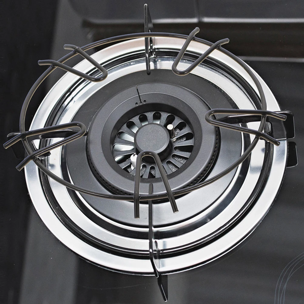 

1pcs Milk Pan Stand Stove Grate Support Rack Black Iron Gas Cooktop Accessories Small Pot Holder Stable Strong
