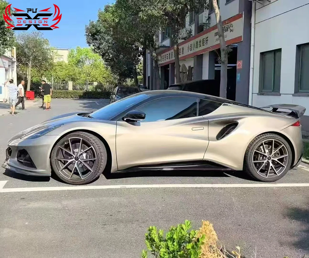 PU Carbon Wholesale High Quality for Lotus Emira Dry Carbon Fiber Rear Wing V Style Car Spoiler Body Kit