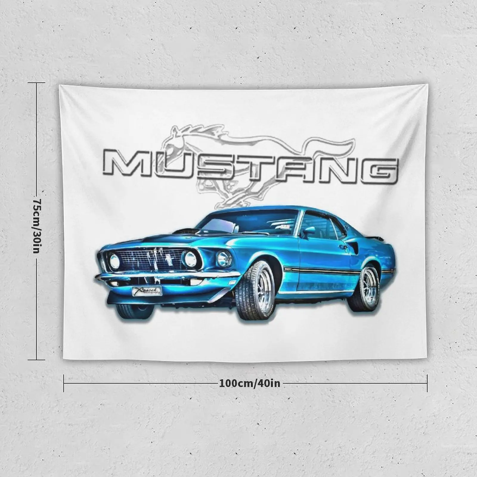 Mustang Tapestry Kawaii Room Decor Wallpaper Room Aesthetic Tapestry