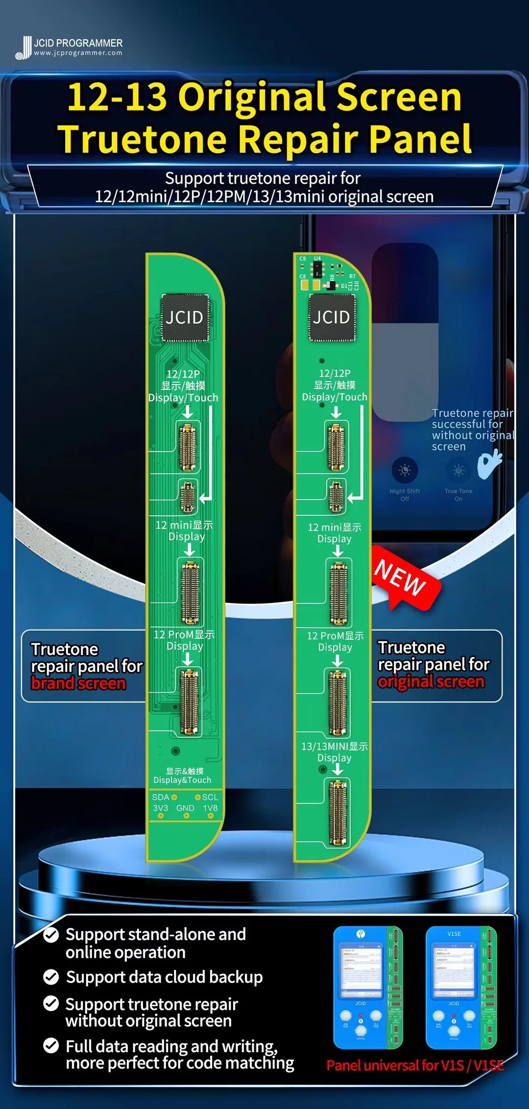 TLF Neues Update Jc V1se für Telefon True Tone Health Face Id Fingerabdruck-Reparaturprogrammierer