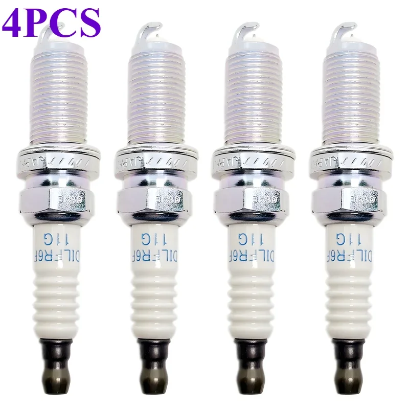 

4pcs 12290-RBJ-003 Dual Iridium Spark Plug DILFR6F11G for Honda Insight Jazz Fit 1.3 2010 2011 Hybrid Civic IX 1.5 DILFR6F-11G