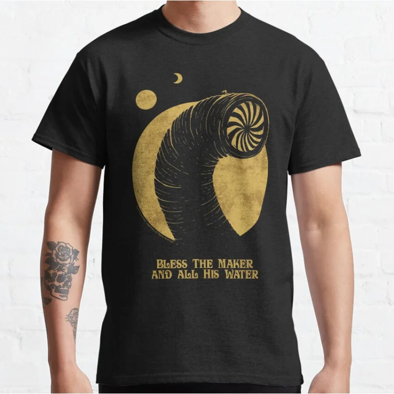 

Dune Bless the Maker Arrakis worm Sandworm sic fi Gift t shirt for man Large size Tops S-6XL 100% cotton printed mens Clothes