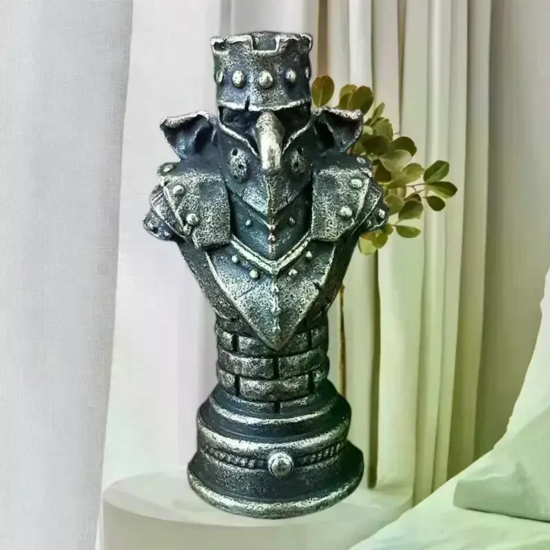 1pc, Skull Unveiling A Sword and Shield Decorative Piece, Home Furnishing, Desk & Shelf Adornment, Halloween Handicraft