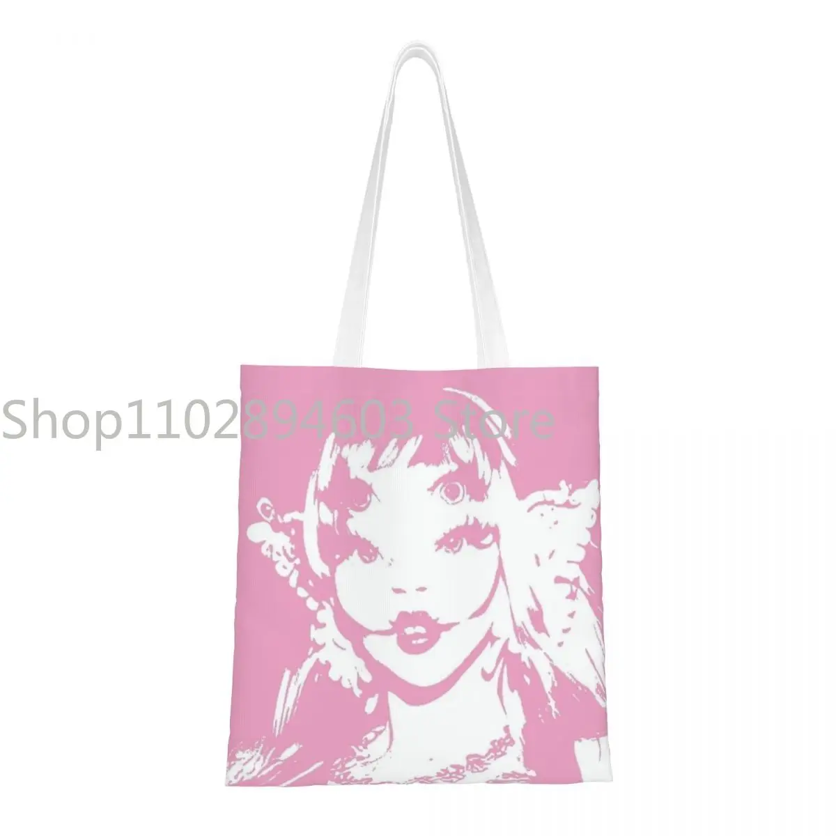 Unisex Pink Portals By Mel Tote Bags Canvas Melanie Martinez Grocery Bag for Shopping Handbags