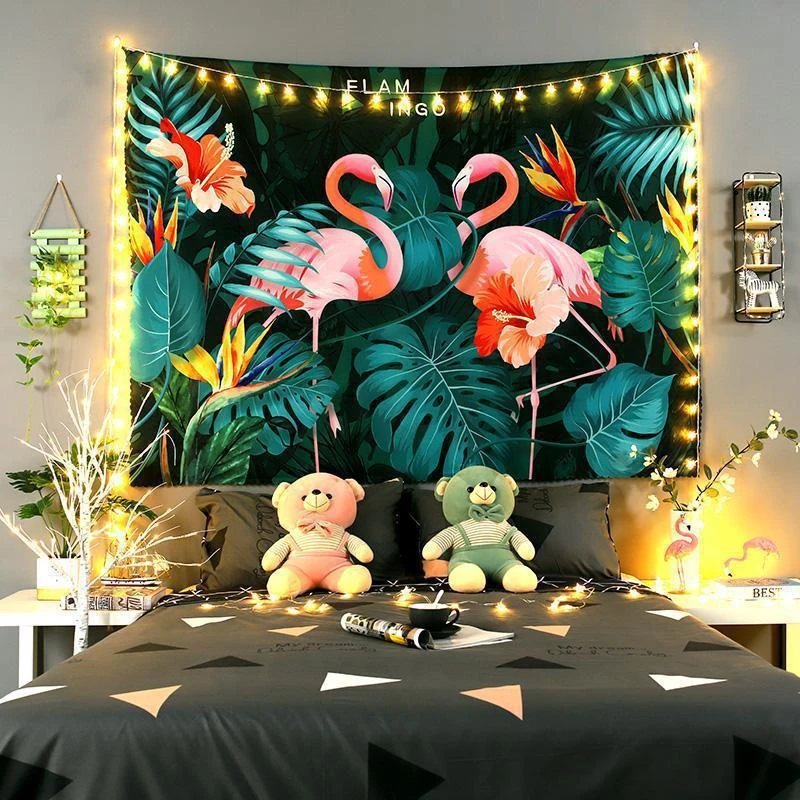 VIKAMA Flamingo & Tropical Plant Tapestry, 6 Assorted Designs, Wall Hanging Art for Bedroom Living Room
