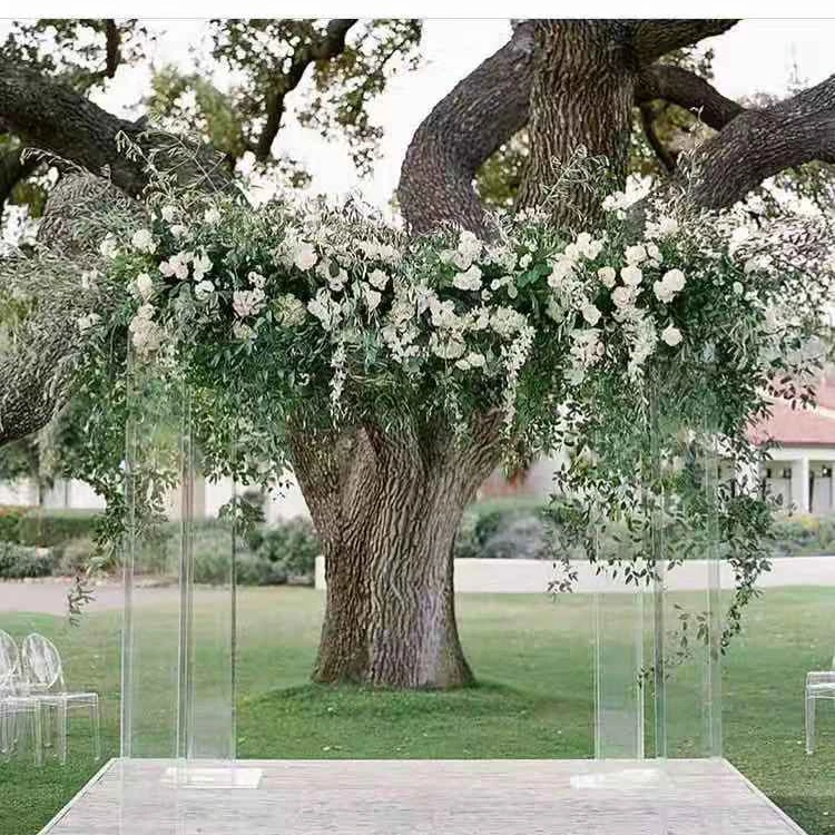 Hochzeit Party Supplies Transparenter Hochzeitshintergrund Blumenkranz Bogen