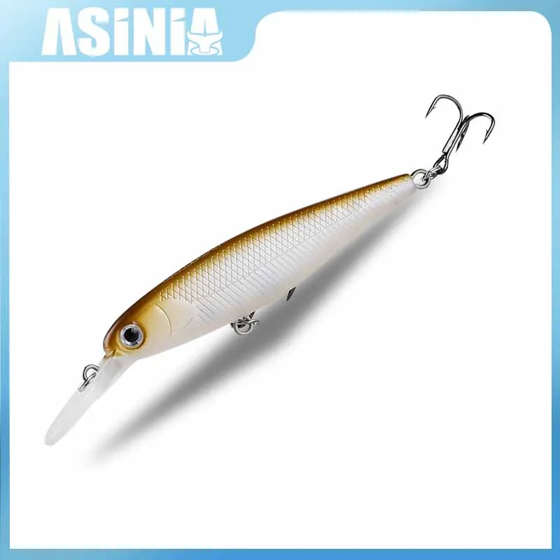 ASINIA 61mm 4.6g Hard Lures 10 Professional UV Color Minnow  Artificial Lures Bass Pike ABS Wobbler for Fishing  Accessories