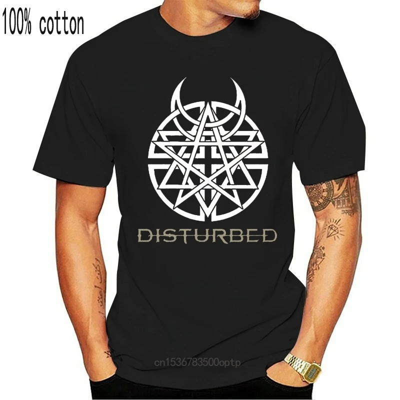 New Disturbed Hardcore Metal Band Logo Men'S Black T-Shirt Size S-2Xl B ?Casual Print Fashion Tee Shirt