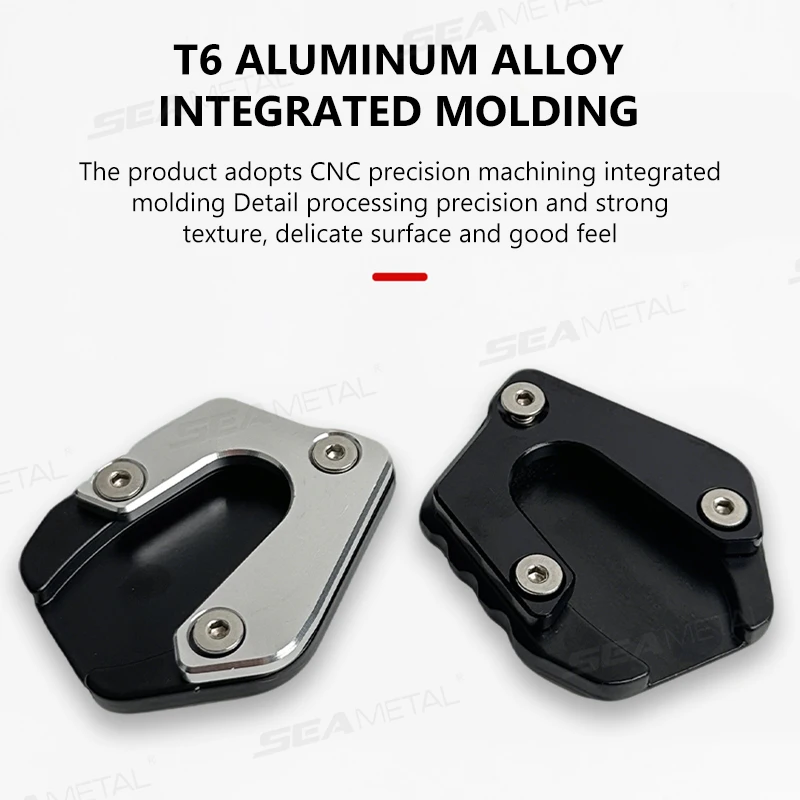 BLALION دراجة نارية مكافحة زلة القدم دعم وسادة الألومنيوم مسنده تمديد لوحة القدم الجانب حامل تكبير وسادة قطع غيار الدراجات النارية #3