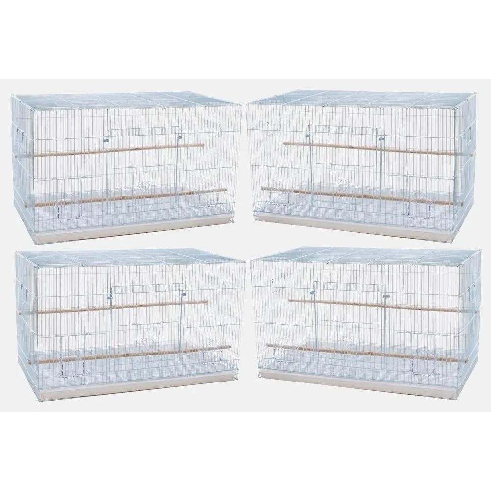 

Lot of 4 Large 30" Flight Bird Breeding Cage Canary Aviary Lovebird Budgie Finch Parakeet(White)