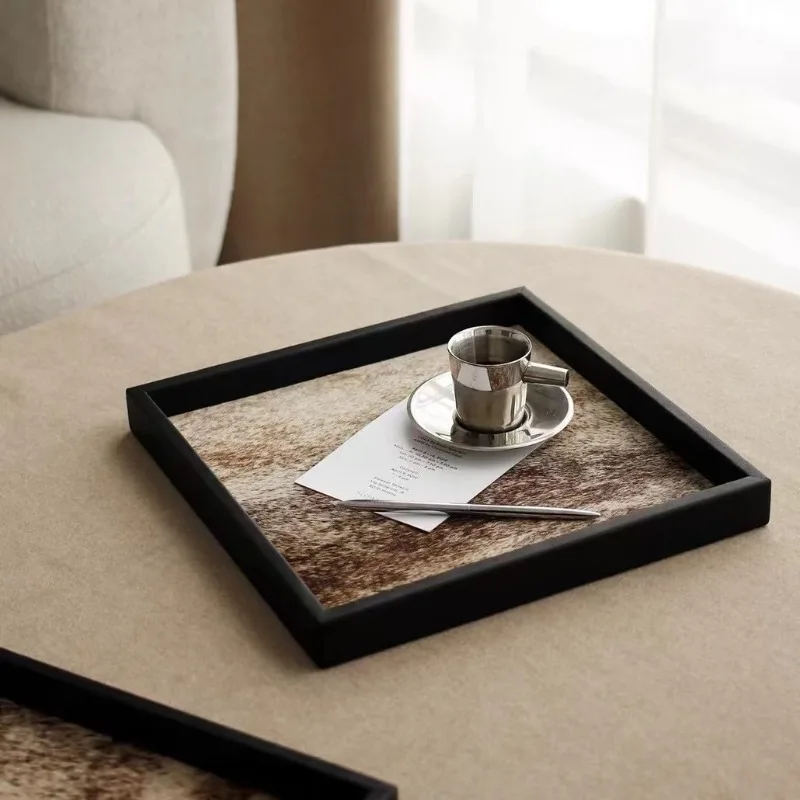 

Поднос для хранения из конского волоса, декоративные подносы, современный роскошный поднос-органайзер, многофункциональные прямоугольные подносы для аксессуаров, домашние органайзеры