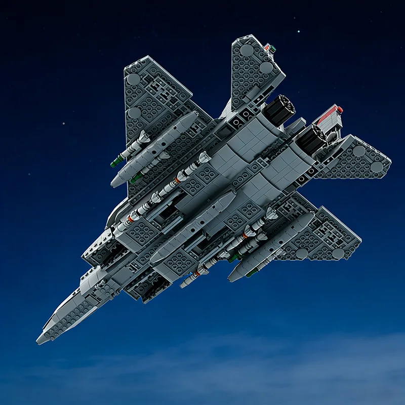 1527 pièces Briques d'avion F-15D Eagle MOC Modèle de construction modulaire personnalisable Technologie de conception Jouet d'assemblage DIY pour enfants Garçons Cadeau