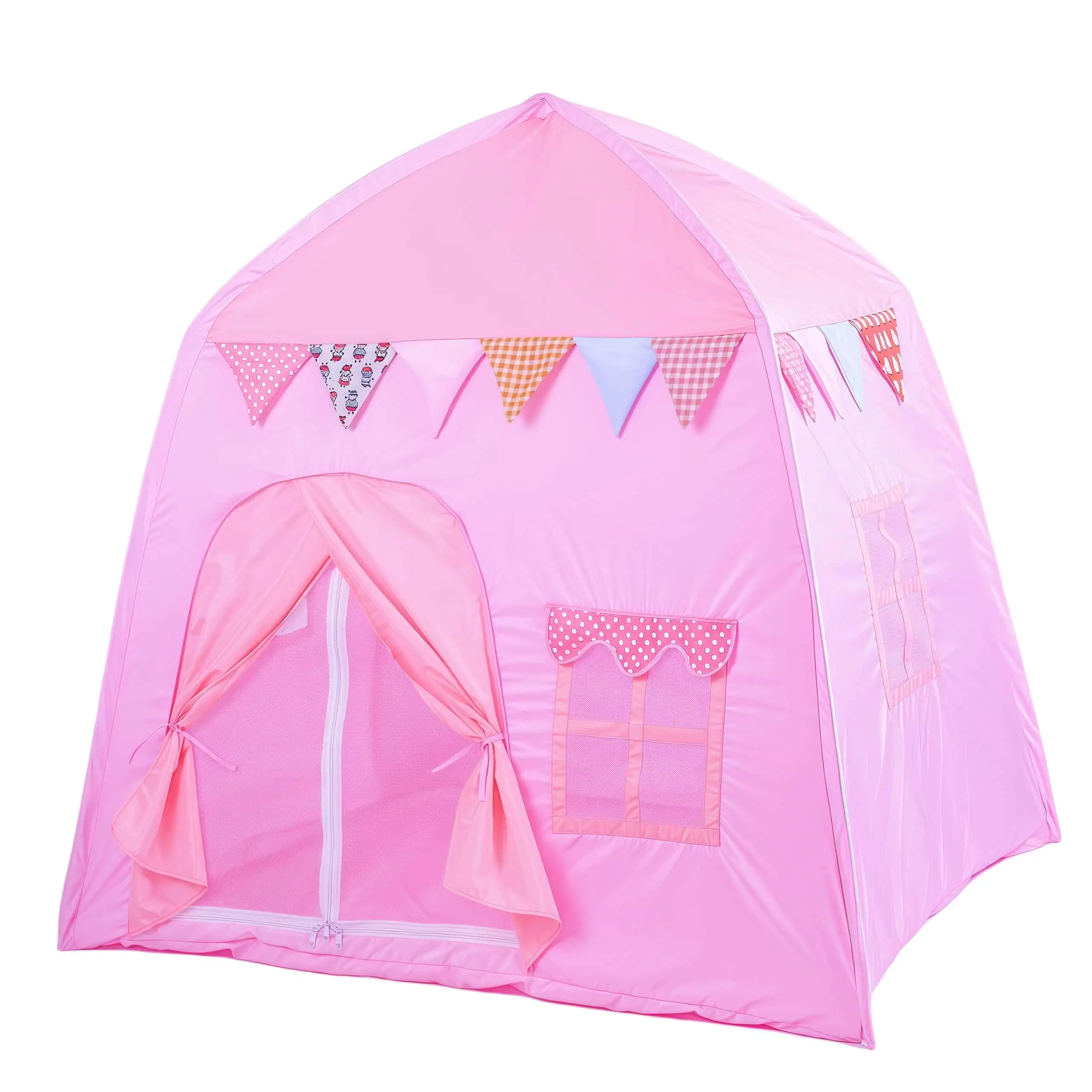 Princess Tent for Girls Girls Play Tent with flag Kids Tents Playhouses Indoor Outdoor Princess Castle Play Tent for Kid Gift