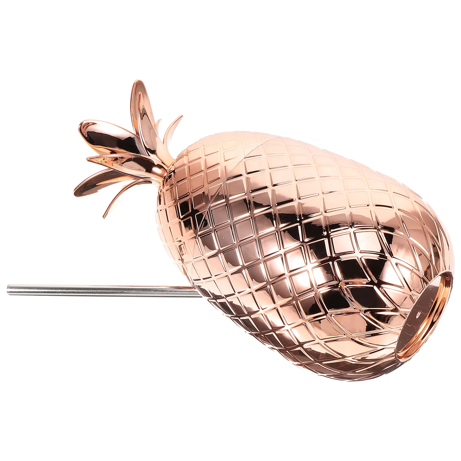 

Tropical Drinking Cups Beverage Glasses Pineapple with Straw for Party Fruit Decorative Water