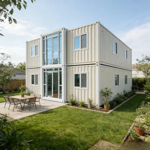 Casa Contêiner Expansível Pré-fabricada 40ft 20ft, Casa Móvel Pré-fabricada Dobrável com 2, 3 ou 4 Quartos, Banheiro e Cozinha
