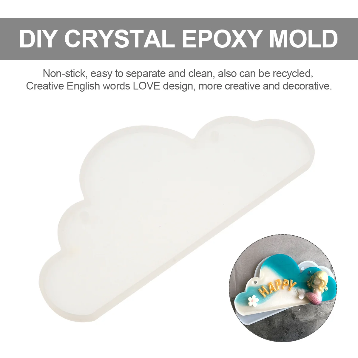 قطعة واحدة من قالب السيليكون للوحة الباب DIY - قالب لافتة باب قابل لإعادة الاستخدام لتزيين لوحة التعليق المصنوعة يدويًا وسهلة الاستخدام #3