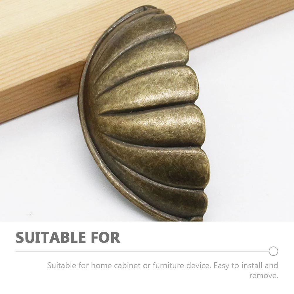 4 Pcs Dresser Knob Shell Handle Drawer Pulls Handles for Cabinets Drawers Kitchen