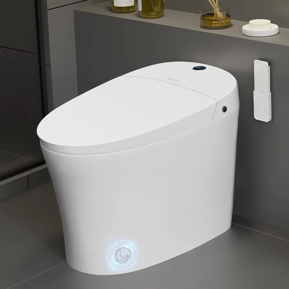 

Smart Toilet,Bidet Toilet Pump-assisted,Blackout Flush,Heated Seat,Dual Auto Flush,Warm Water,Foot Sensor Operatio