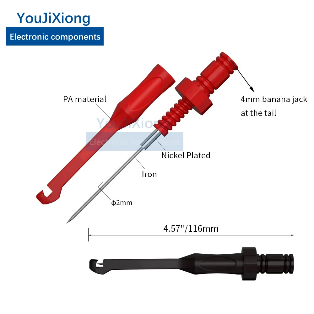 4PCS 6PCS 12PCS Multimeter Test Wire Alligator Clip Probe Test Lead Test Probe Connection Patch Kit