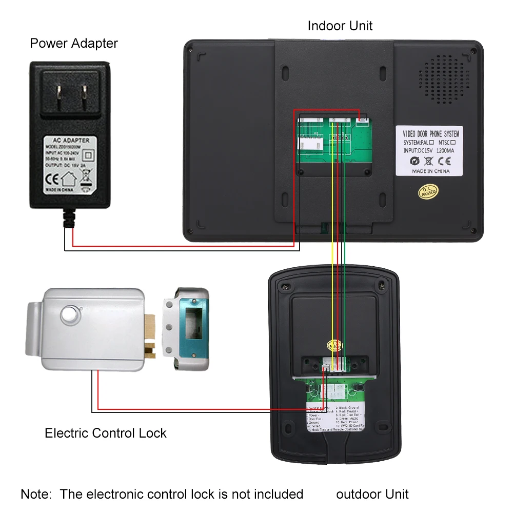 防水ドアベル,HDカメラ,暗視機能,有線ドアベル,電話,7インチモニター