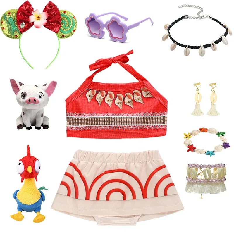 

Fairy Toddler Baby Girl Cosplay Princess Moana Costume Infant Cartoon Birthday Party Clothes 2025 Halloween Newborn Clothing Set