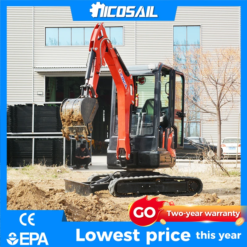 

2.5 Ton OKW25U Excavator 0.08m³ Bucket 1100-1440mm Track Expansion Range Flexible Movement - Customizable