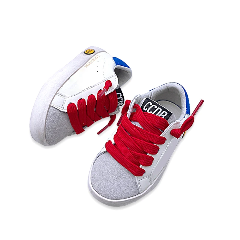 Fashion Comfortable Casual Shoes for Baby Girl Rubber Sole Kids Custom Sport Shoes Star Brand Leather Children Sneakers for Boys