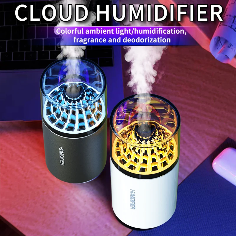 

Облачный увлажнитель, красочный атмосферный светильник, мини-портативный автомобильный ароматизатор, дизайн чашки сиденья, нежный спрей, увлажнение дома