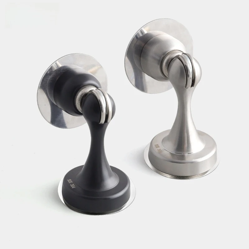 

Punch-Free Door Stopper Anti-Collision Device 304 Stainless Steel Strong Magnetic Door Holder for Indoor Door