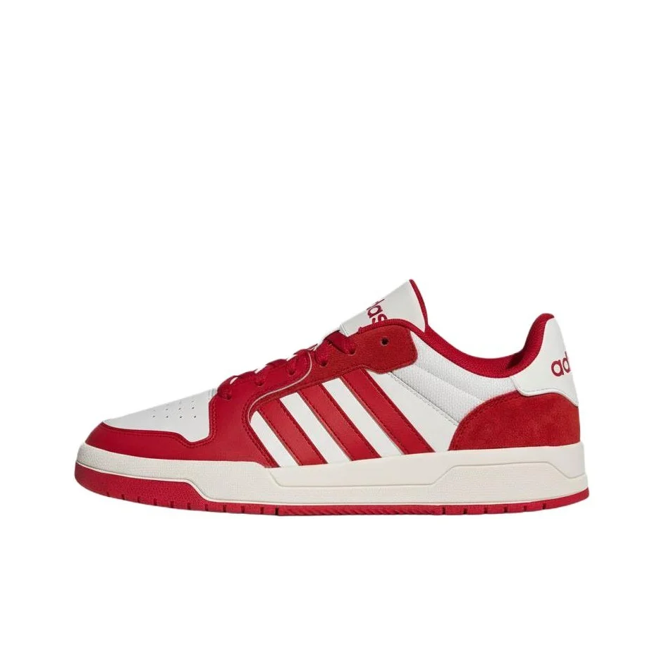 Adidas ENTRAP Low top Skateboard Shoes Unisex White Red KJ5971