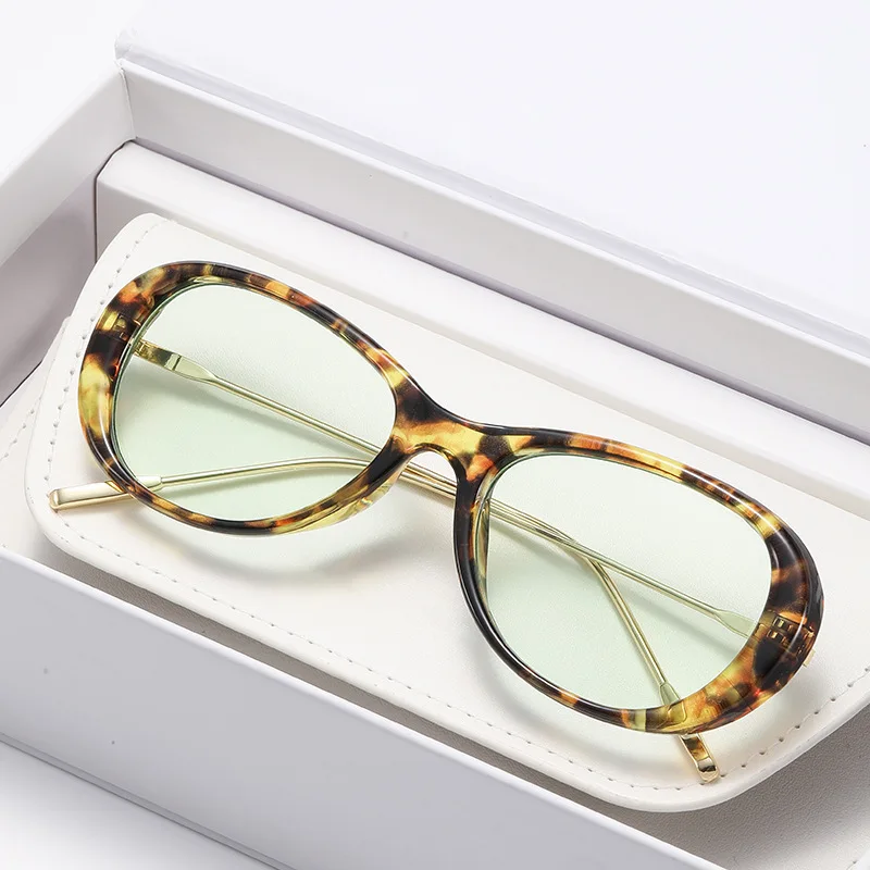 Neue Vintage Runde Sonnenbrille für Damen und Herren Metallrahmen Kreisförmige Sonnenbrillen Ovale Brillen Unisex Sonnenbrillen
