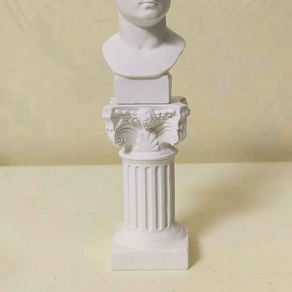 4Pcs Mini Roman Pillar Base Resin Decor Column for Wedding Home Desktop Holder Stable Flat Round Edge Smooth Surface
