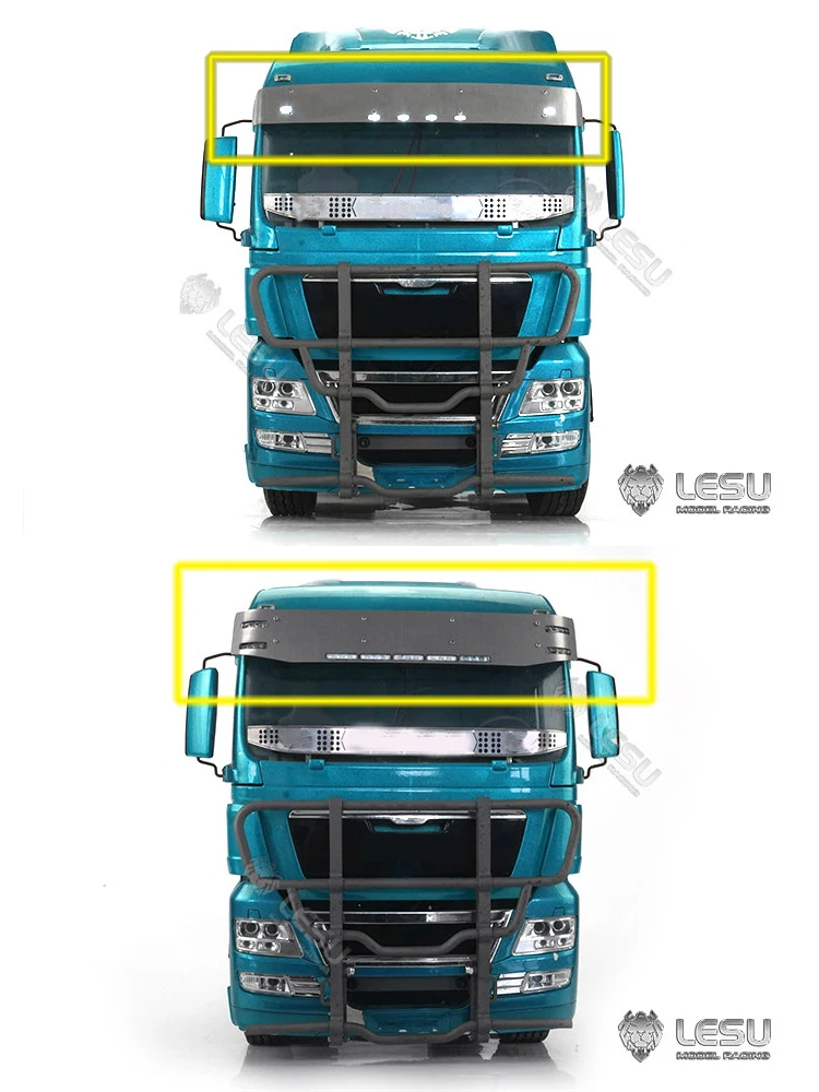 

Светодиодный фонарь-солнцезащитный козырек TGX из нержавеющей стали S-1304 для радиоуправляемых моделей грузовиков Tamiya 1/14, запчасти для самостоятельной сборки