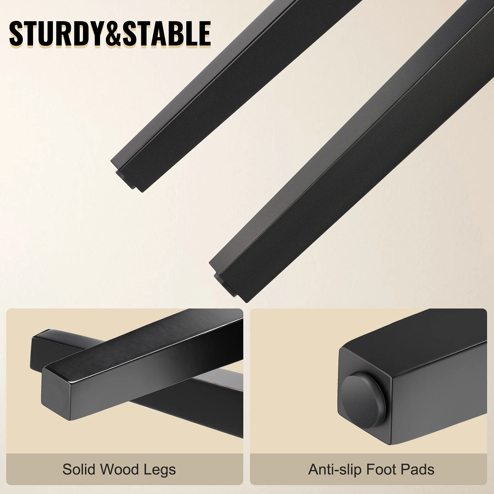 مقعد بيانو قابل للتعديل مع وسادة سميكة وإطار فولاذي - مقعد قابل لضبط الارتفاع للوحة المفاتيح/الأعضاء، للاستخدام المنزلي والاستوديو (أسود)