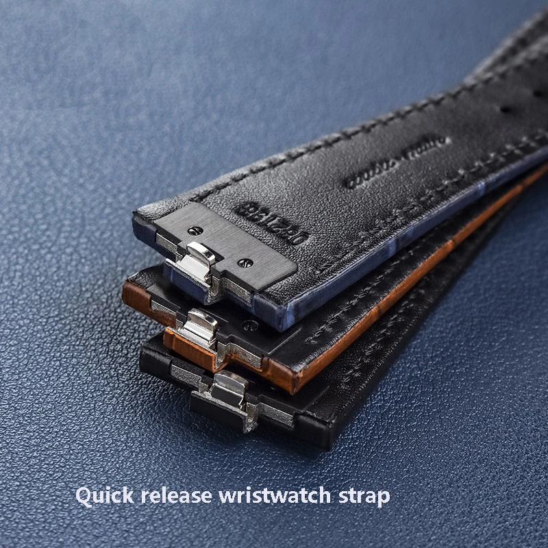 24x7mm Cowhide/Crocodile Leather Watchband For Vacheron Strap Constantin 4300V 4500V 5500V 7900V Quick Disassembly VC Watch Band