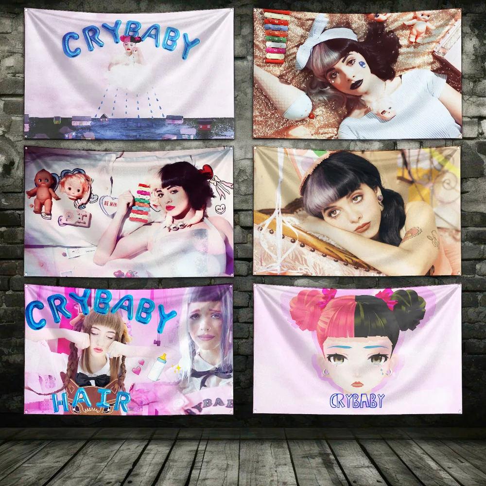 

American Singer Melanie Martinez Flag Polyester Digital Printing Banner for Wall Art Out Door Decoration With Brass Grommets