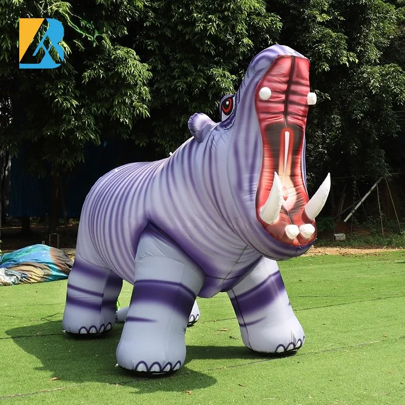 

Personalized Giant Inflatable Hippopotamus Mascot for Hawaiian Stage Decor Toy